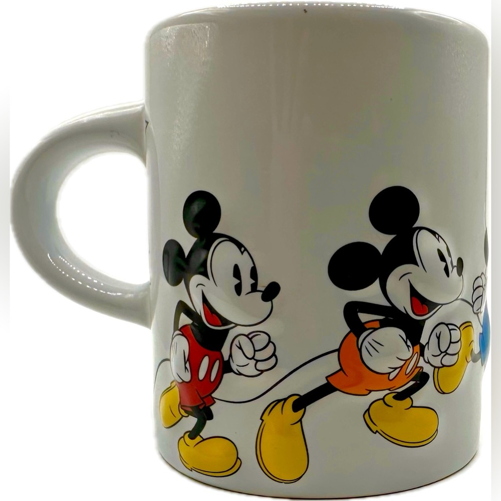 Disney 3D Raised Relief Mickey Mouse Ceramic Multicolored Mug, Never Used.